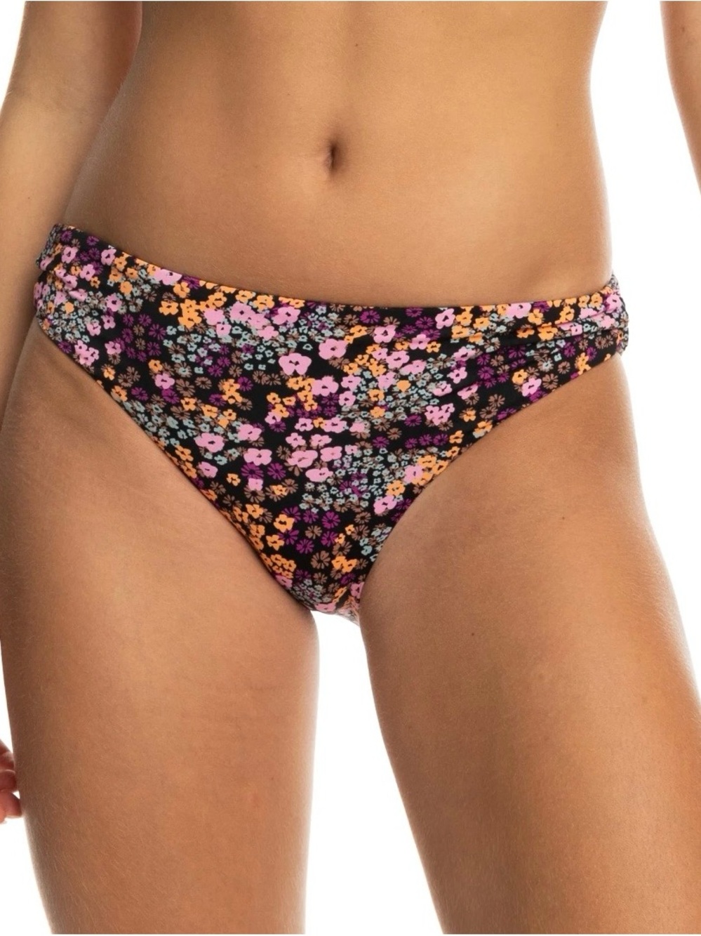 Roxy Black Floral Hipster Bikini Bottoms Women’s XXL NWT